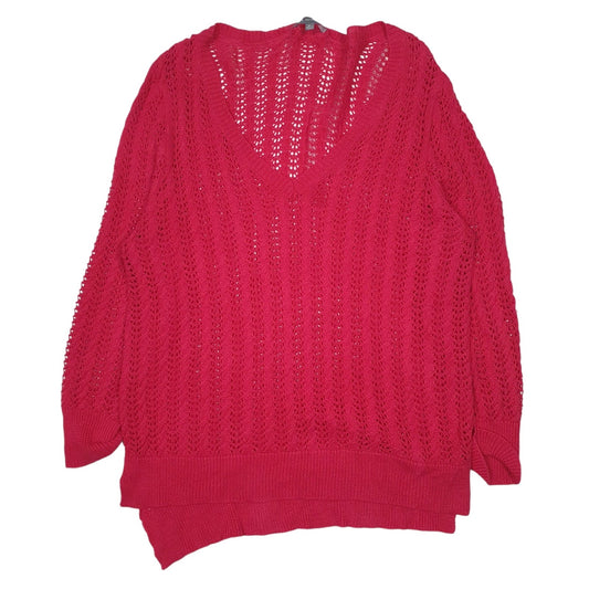 Womens Pink NY Collection  V Neck Jumper