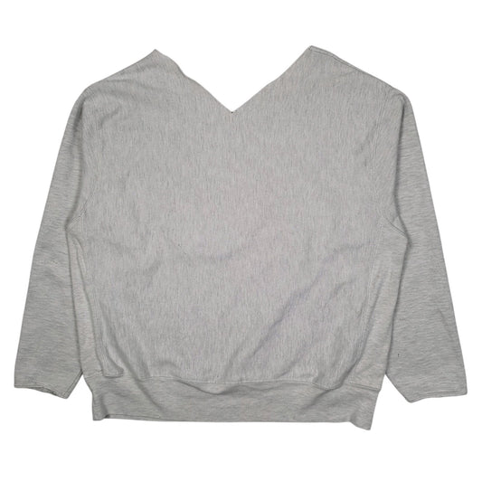 Mens Grey Champion Reverse Weave Crewneck Jumper
