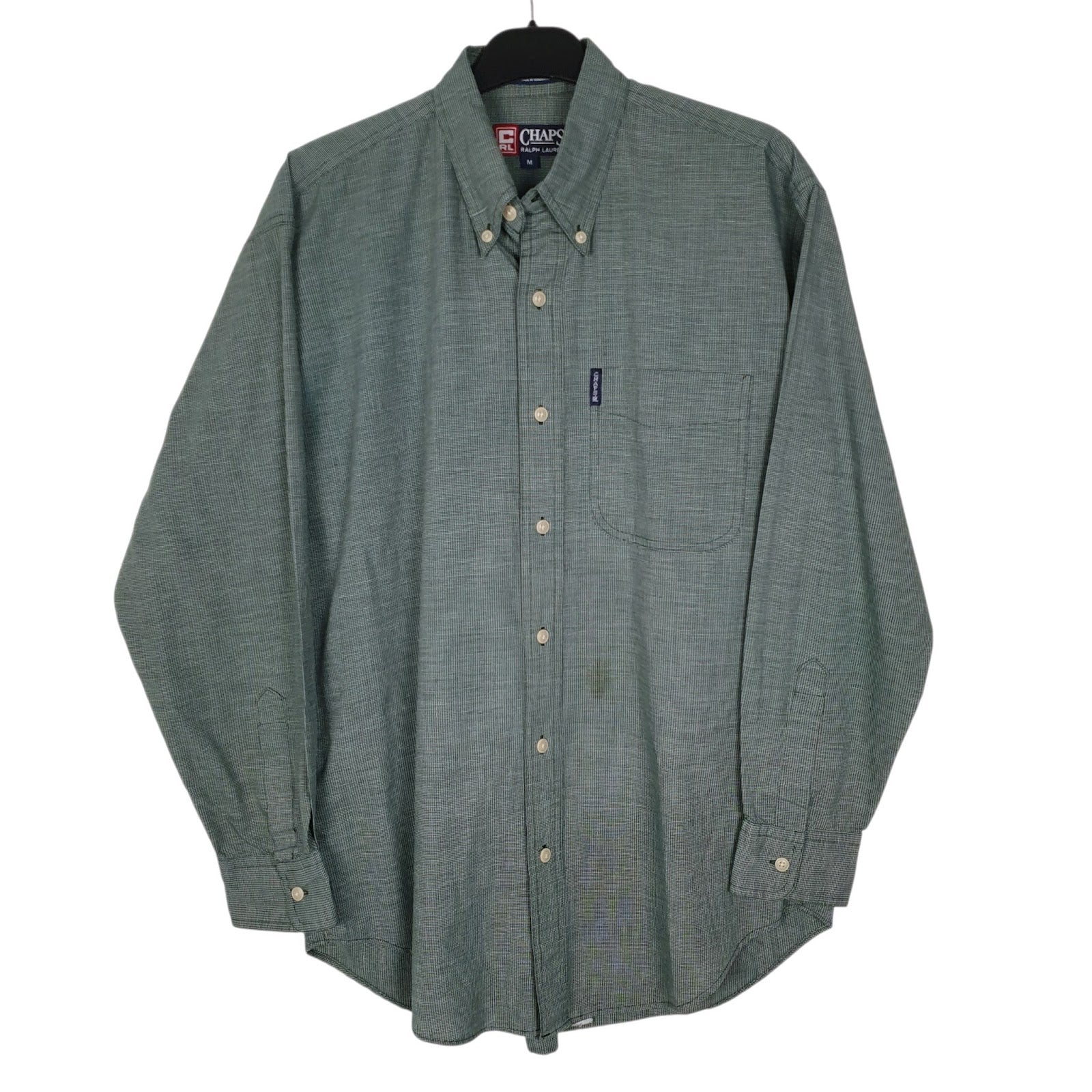 Mens Green Ralph Lauren Vintage 90s Long Sleeve Shirt