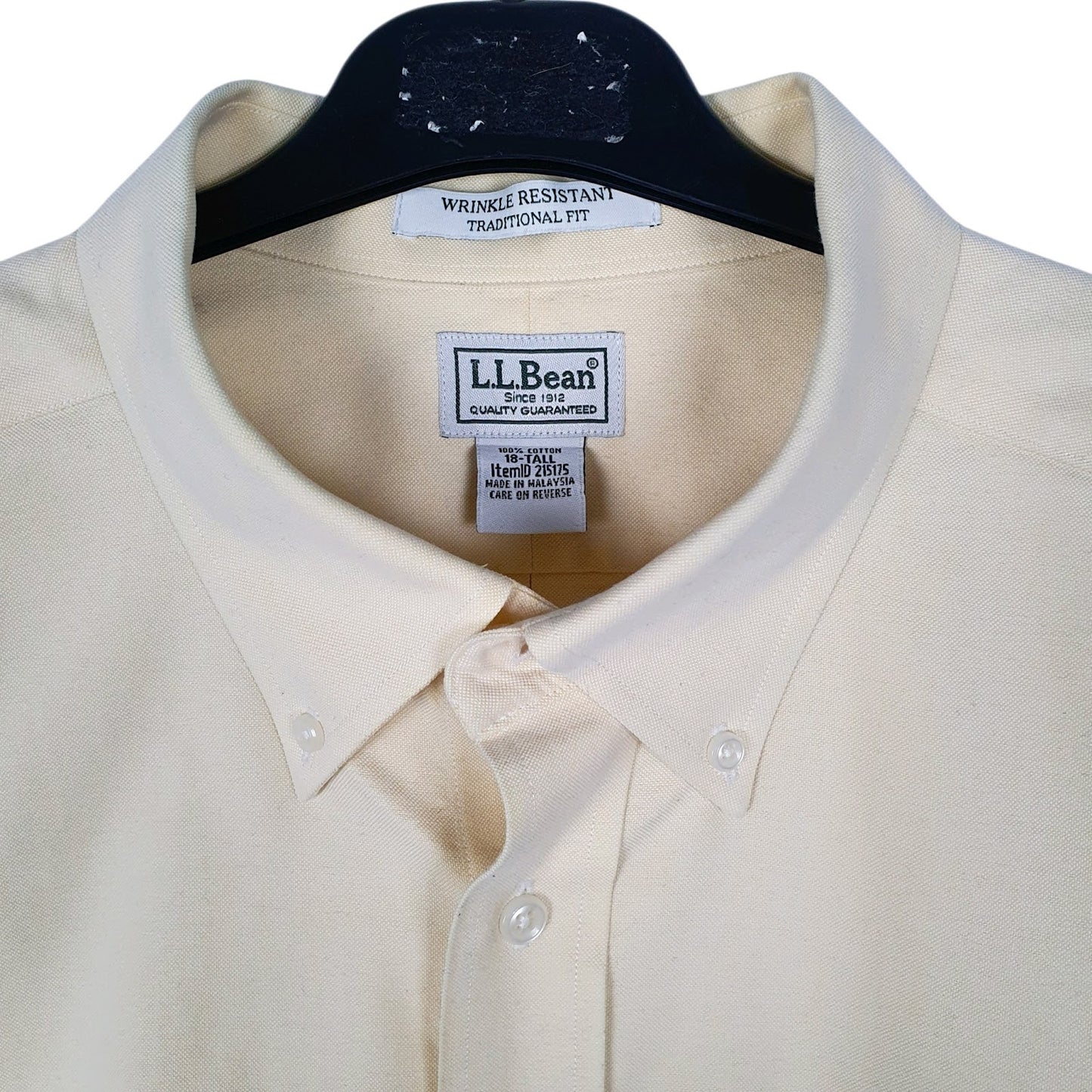 Mens Yellow L.L.Bean Tall  Shirt