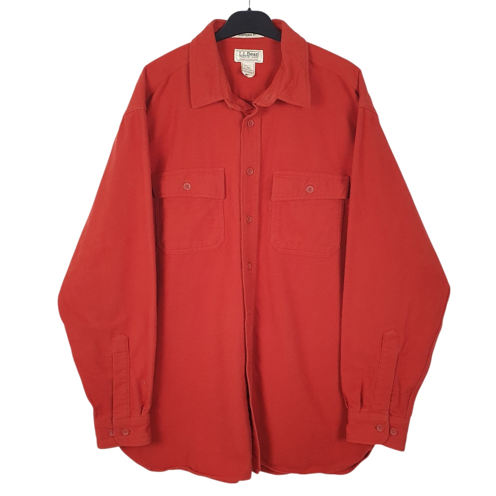 Mens Red L.L.Bean  Long Sleeve Shirt