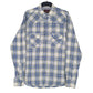 Mens Blue Marlboro Vintage Pearl Snap Long Sleeve Shirt