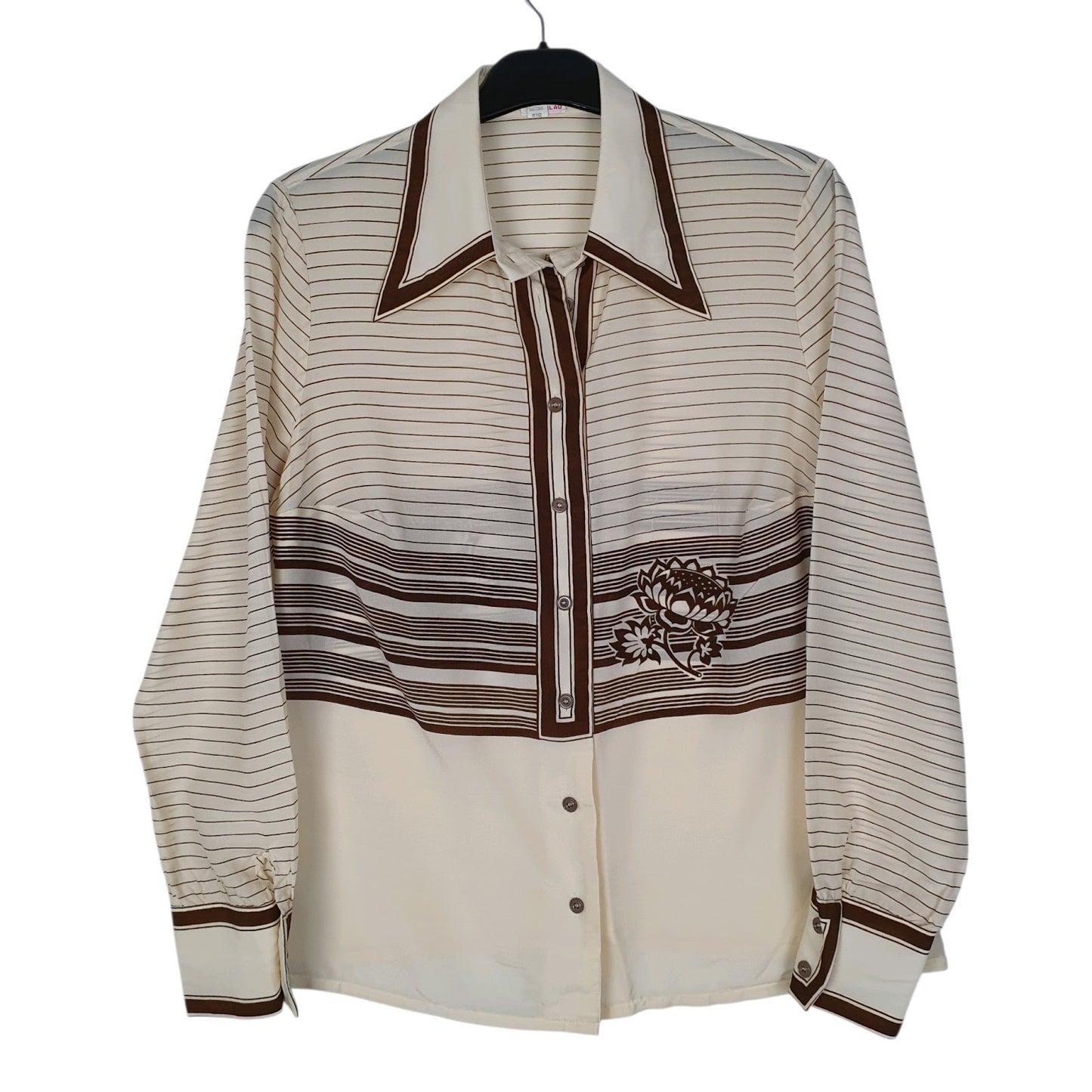 Womens Cream Glaser Vintage 90s Long Sleeve Shirt
