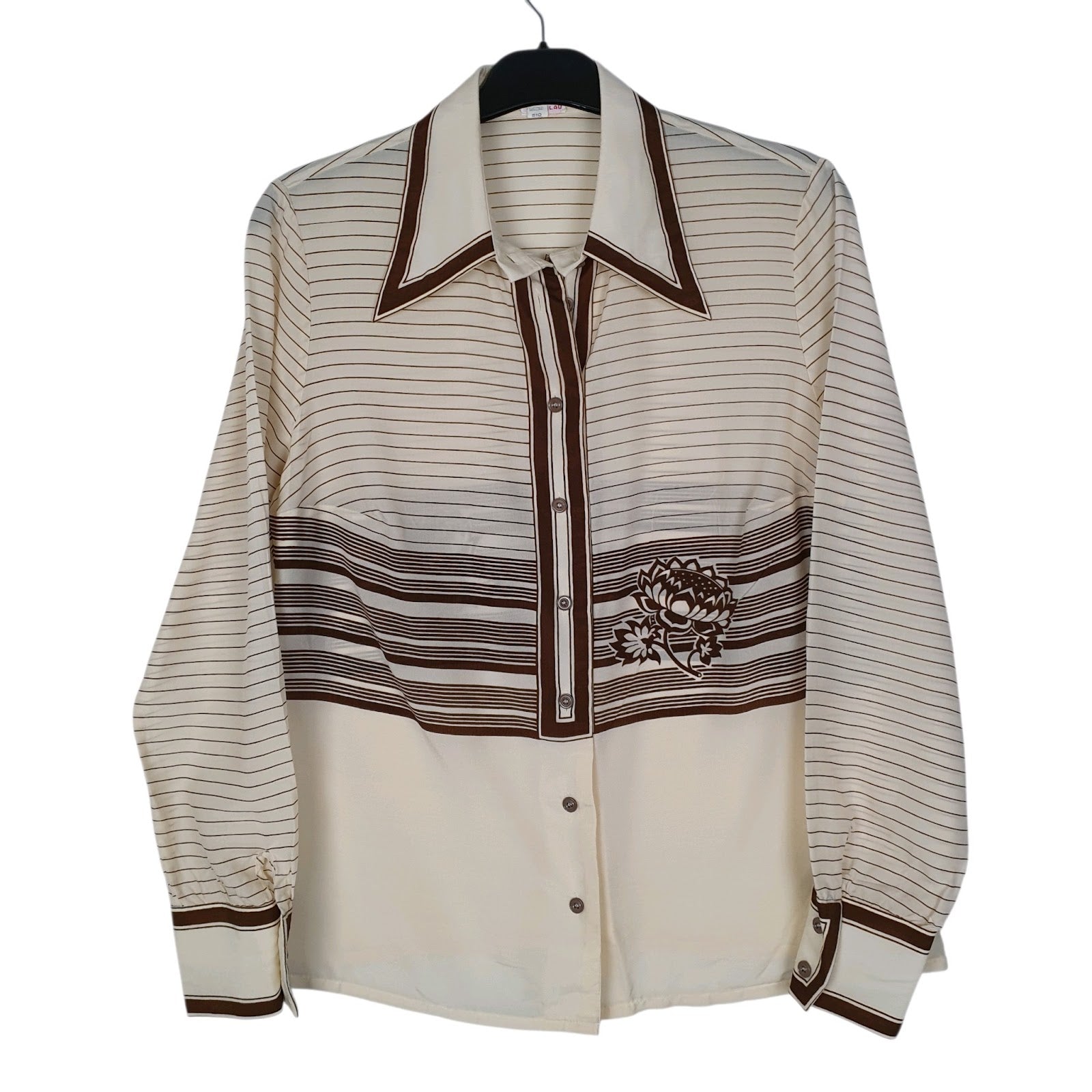 Womens Cream Glaser Vintage 90s Long Sleeve Shirt