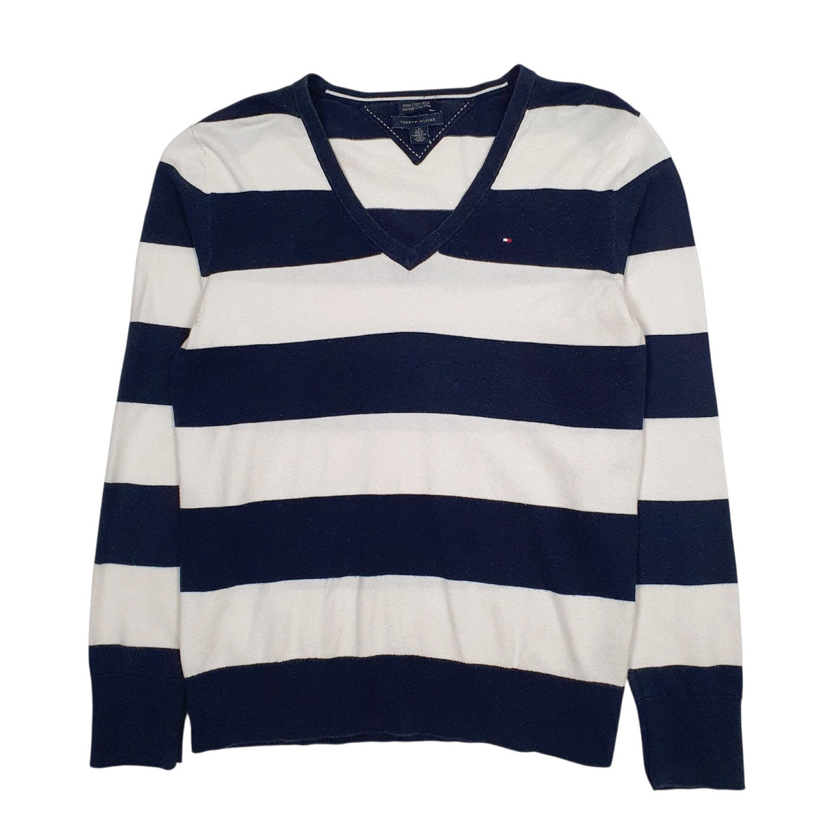 Mens Navy Tommy Hilfiger  V Neck Jumper