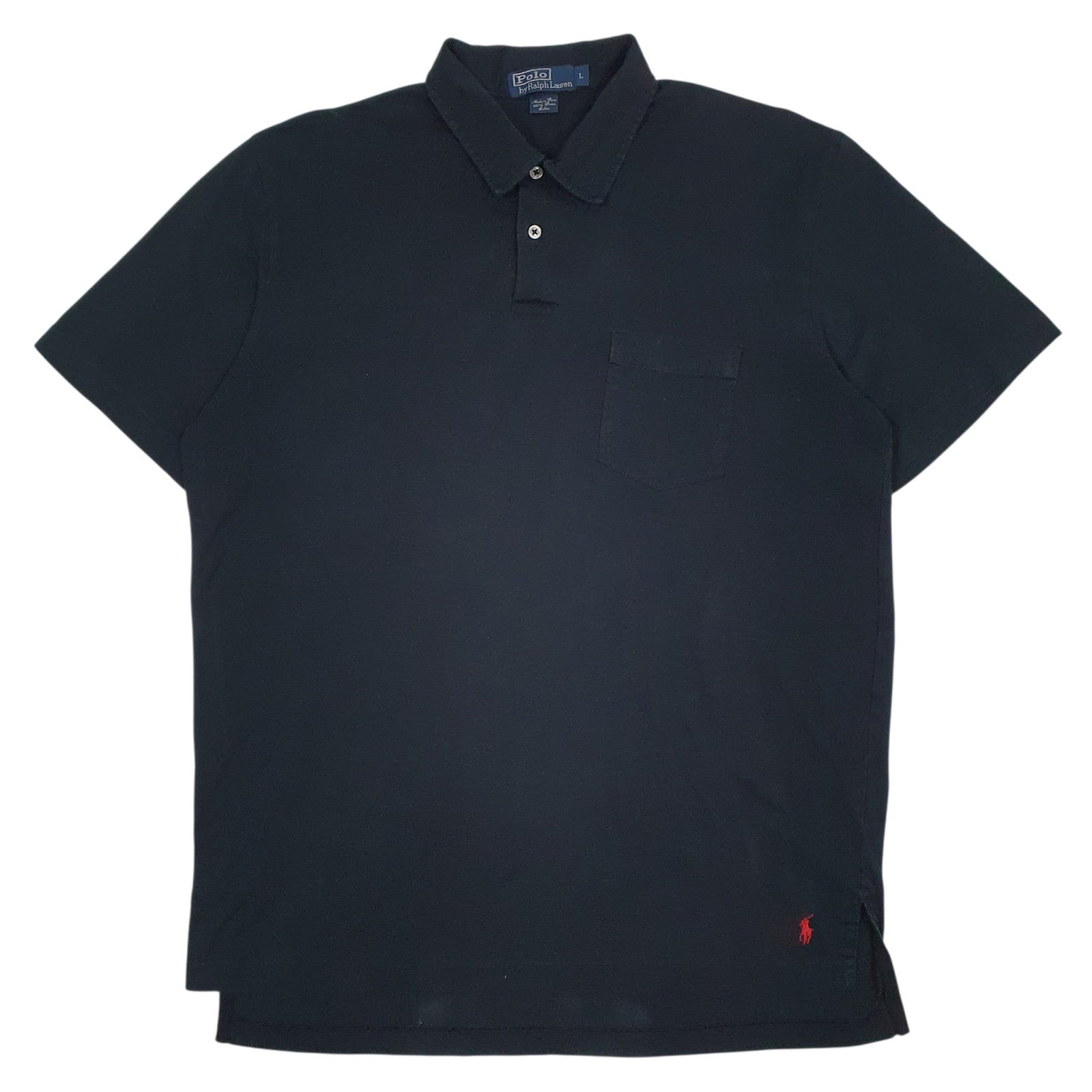 Mens Black Polo Ralph Lauren Pima Short Sleeve T Shirt
