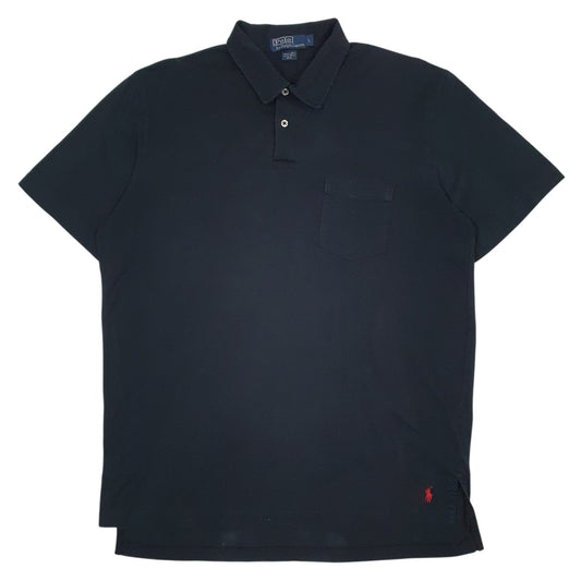 Mens Black Polo Ralph Lauren Pima Short Sleeve T Shirt