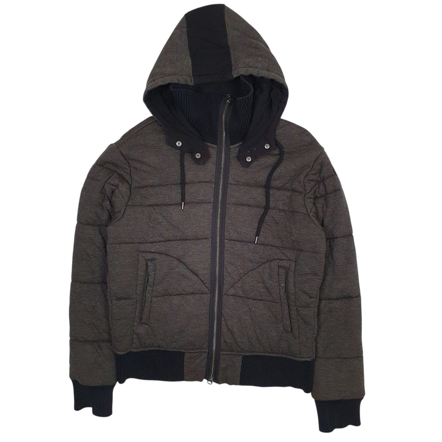 Mens Grey Armani Hoodie Slim Fit  Coat