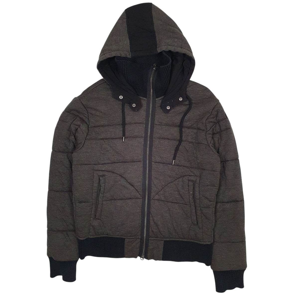 Mens Grey Armani Hoodie Slim Fit  Coat
