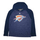 Mens Navy Adidas Oklahoma City Thunder NBA Basketball Lightweight Hoodie Jumper