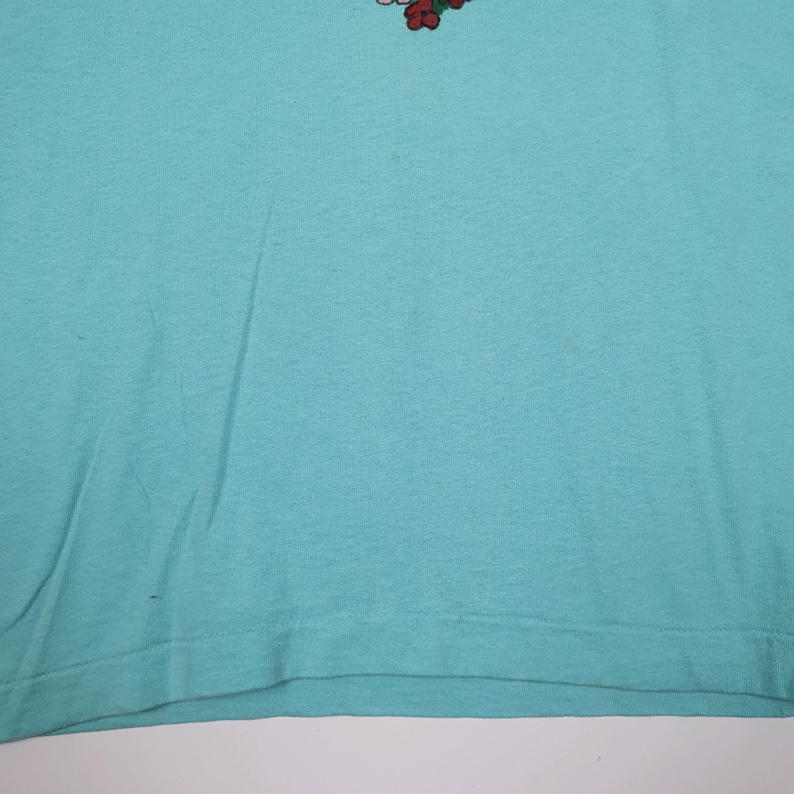 Mens Blue Fruit Of The Loom Single Stitch Vintage 90s Made In USA  T Shirt