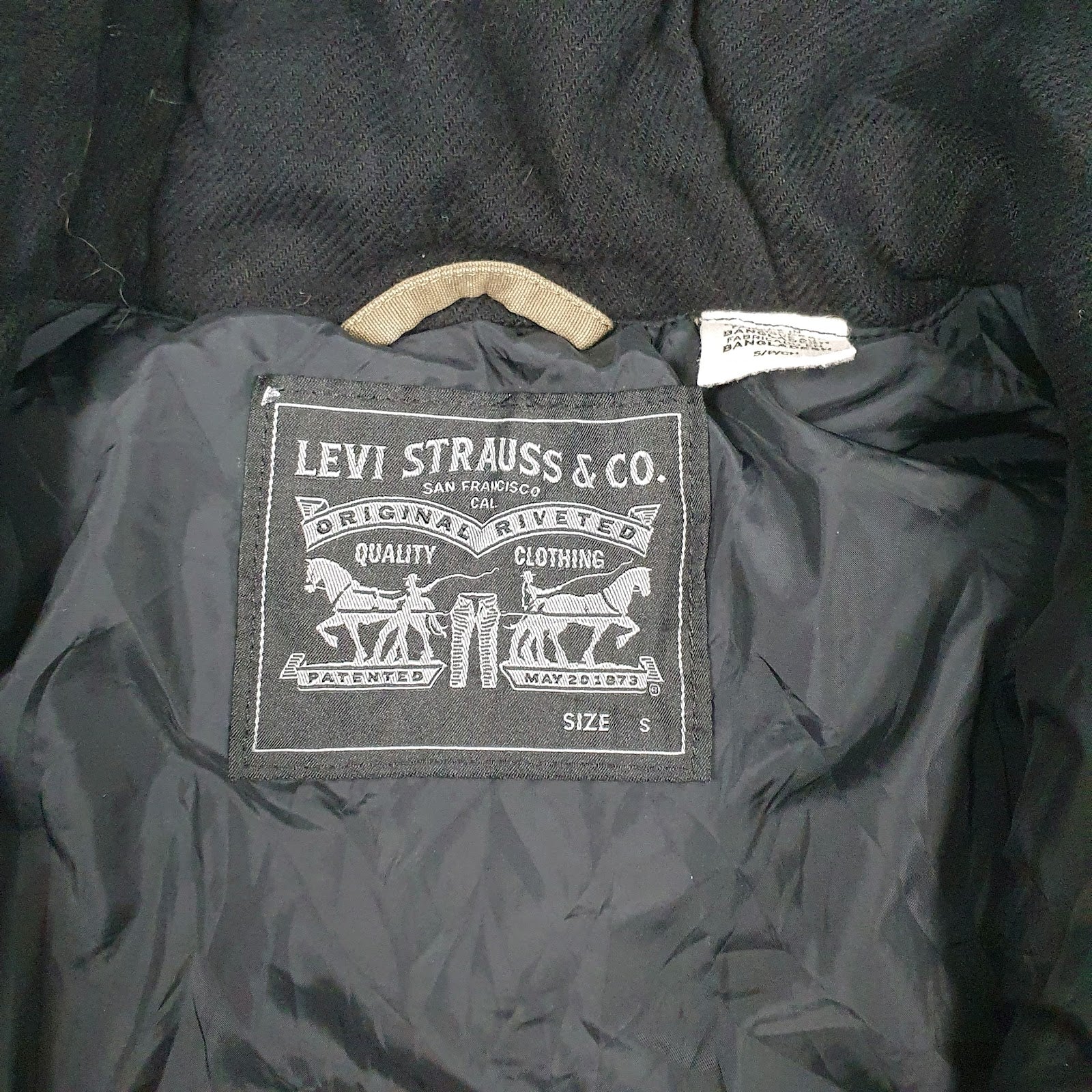 Mens Green Levis Padded Thermore  Coat