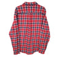 Mens Red Eddie Bauer Flannel  Shirt