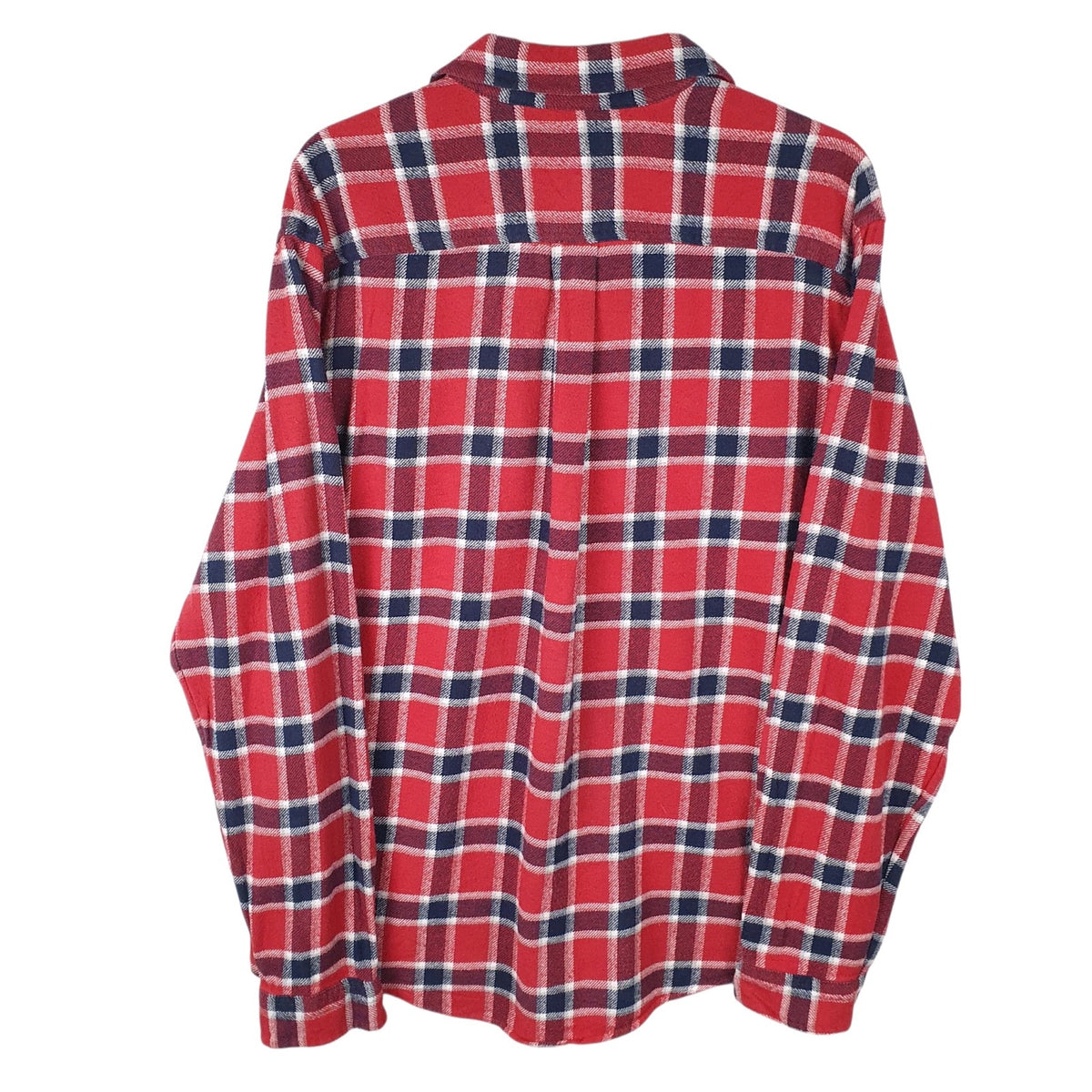 Mens Red Eddie Bauer Flannel  Shirt