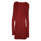 Womens Red Ambiance  V Neck Jumper