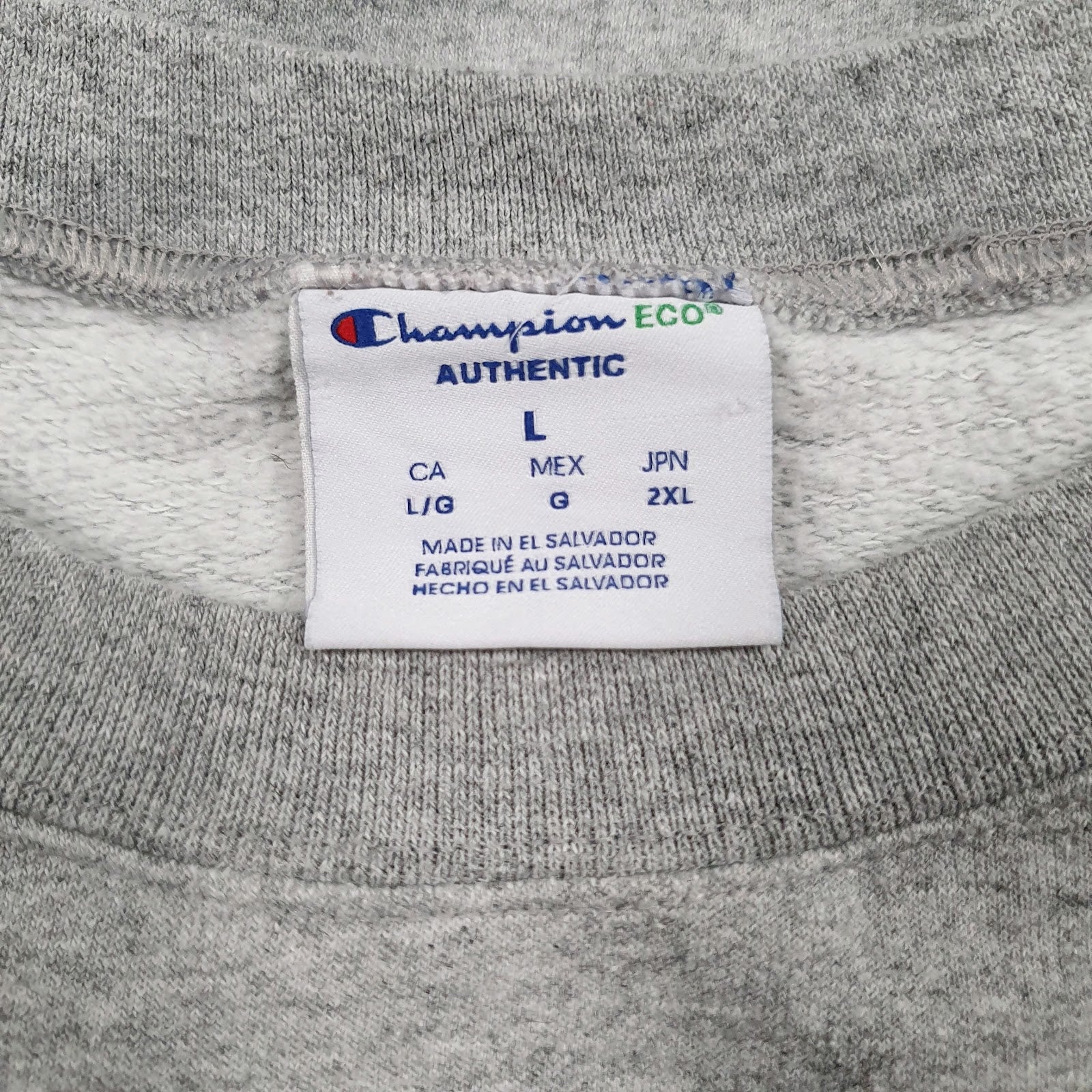 Mens Grey Champion  Crewneck Jumper