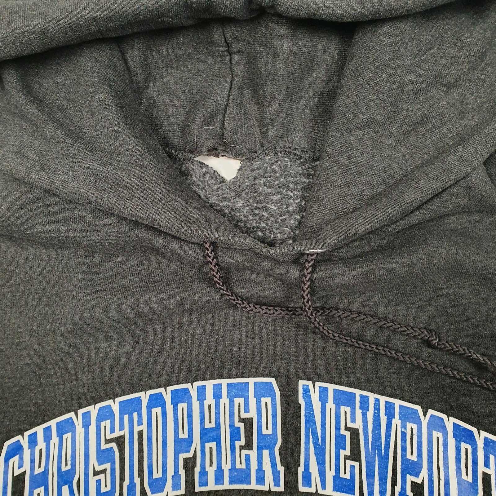 Mens Grey Champion Christopher Newport Hoodie Jumper