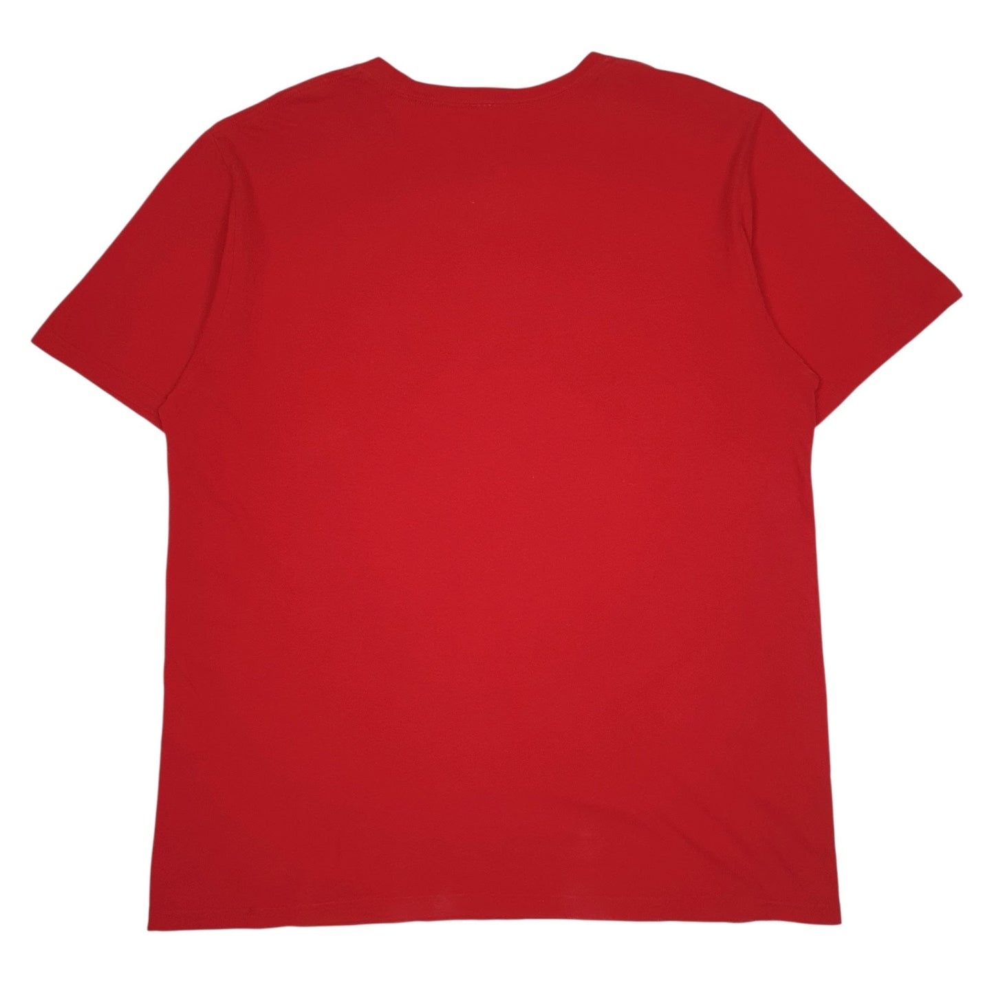 Mens Red Adidas Spellout  T Shirt