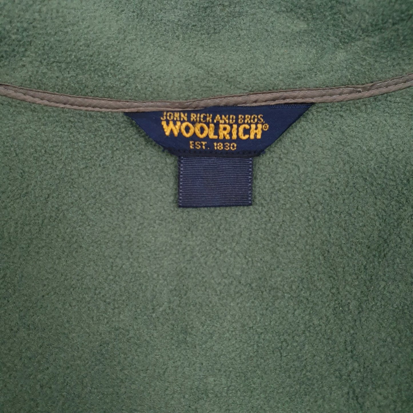 Mens Green Woolrich  Full Zip Jumper