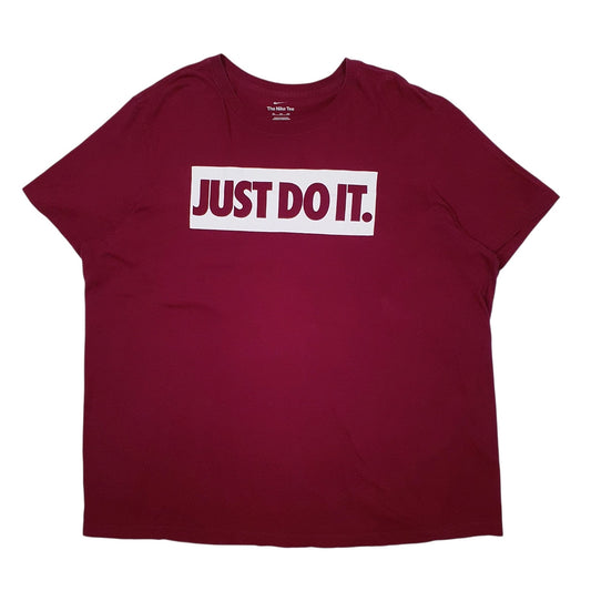 Mens Burgundy Nike  Short Sleeve T Shirt