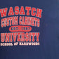 Mens Navy Fruit Of The Loom Wasatch University  T Shirt
