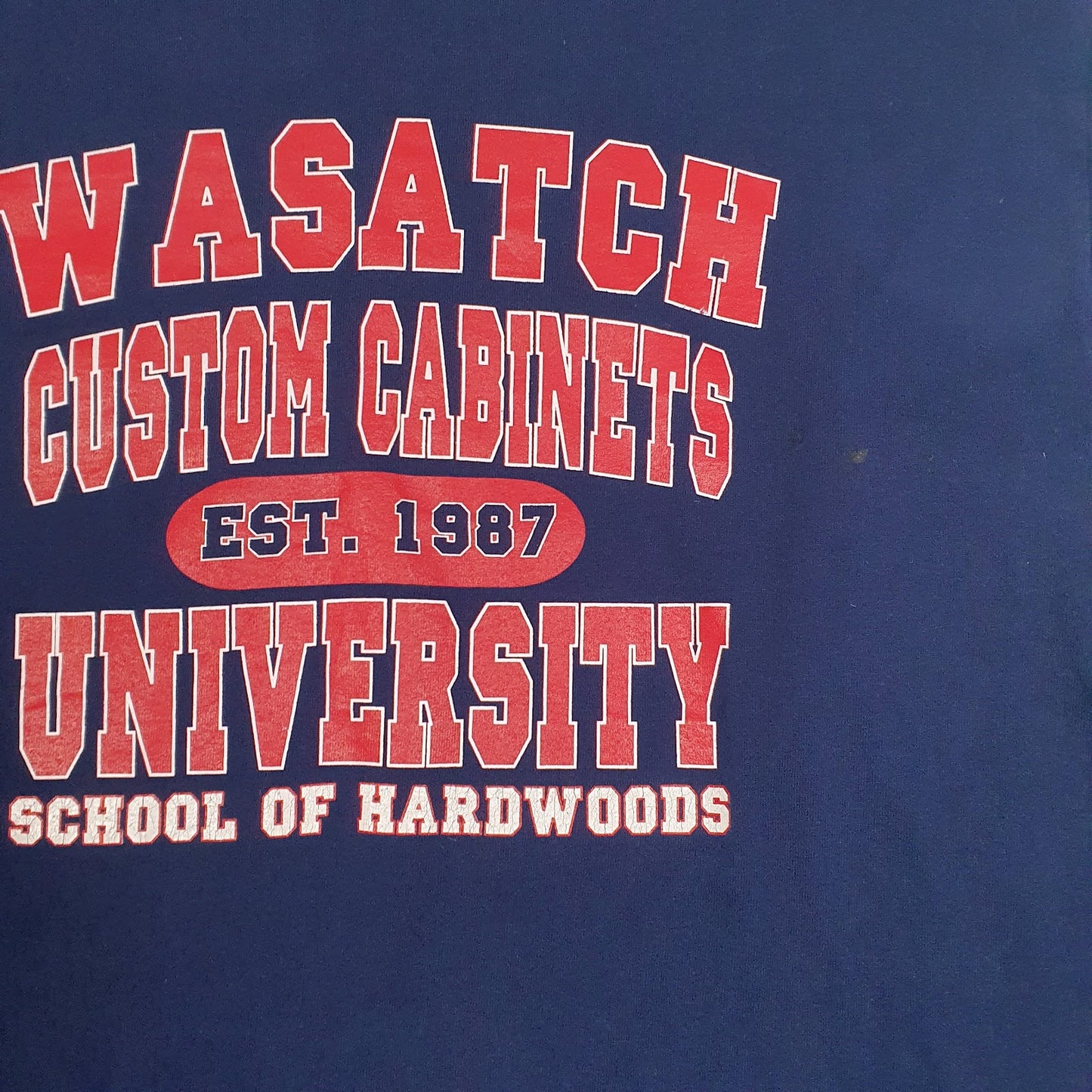 Mens Navy Fruit Of The Loom Wasatch University  T Shirt