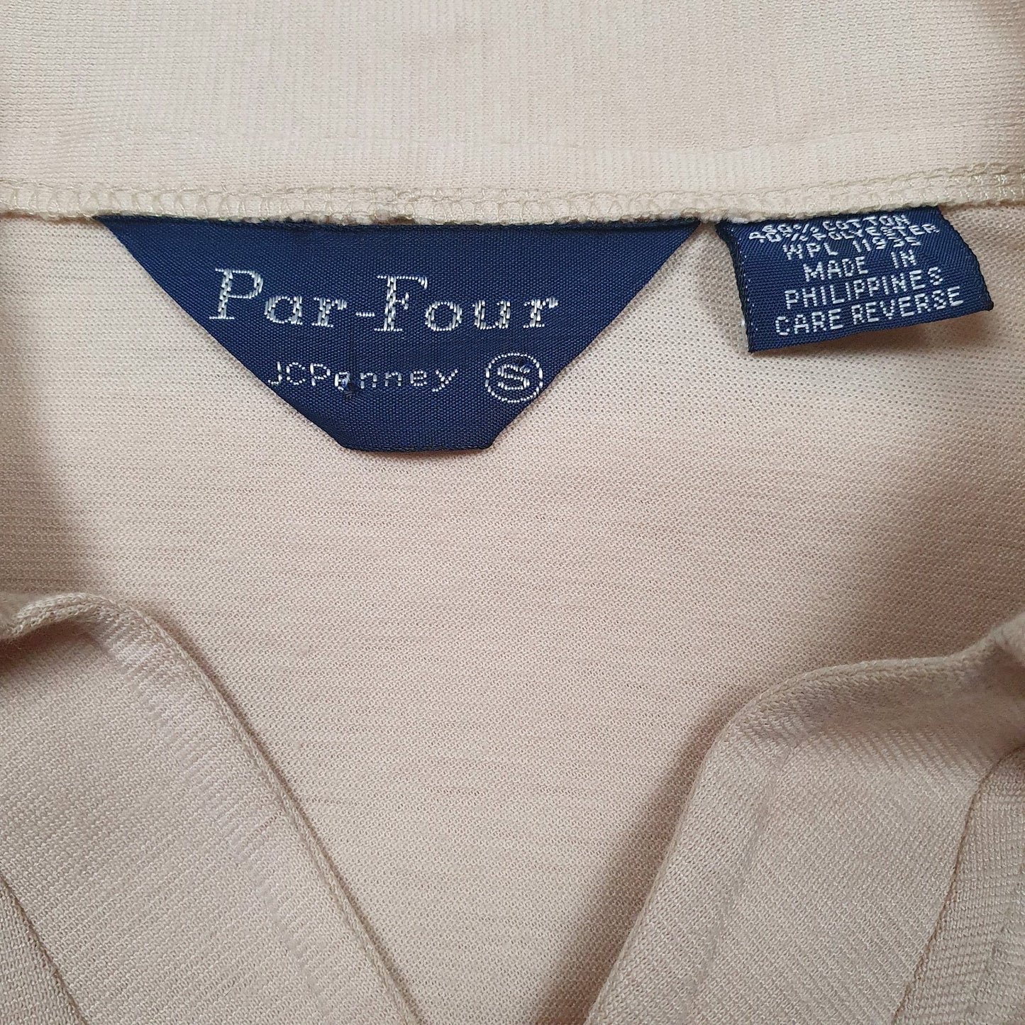 Mens Beige JC Penney   Polo Shirt