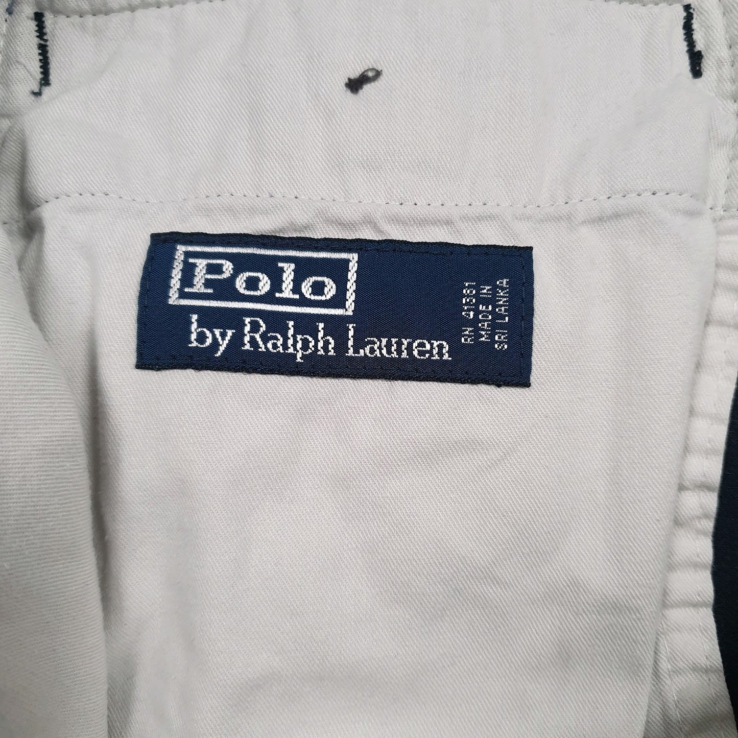 Mens Navy Polo Ralph Lauren Pleated  Trousers