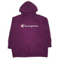 Womens Purple Champion Spellout Hoodie Jumper