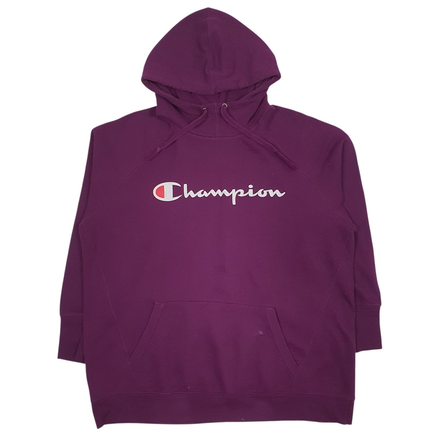 Womens Purple Champion Spellout Hoodie Jumper