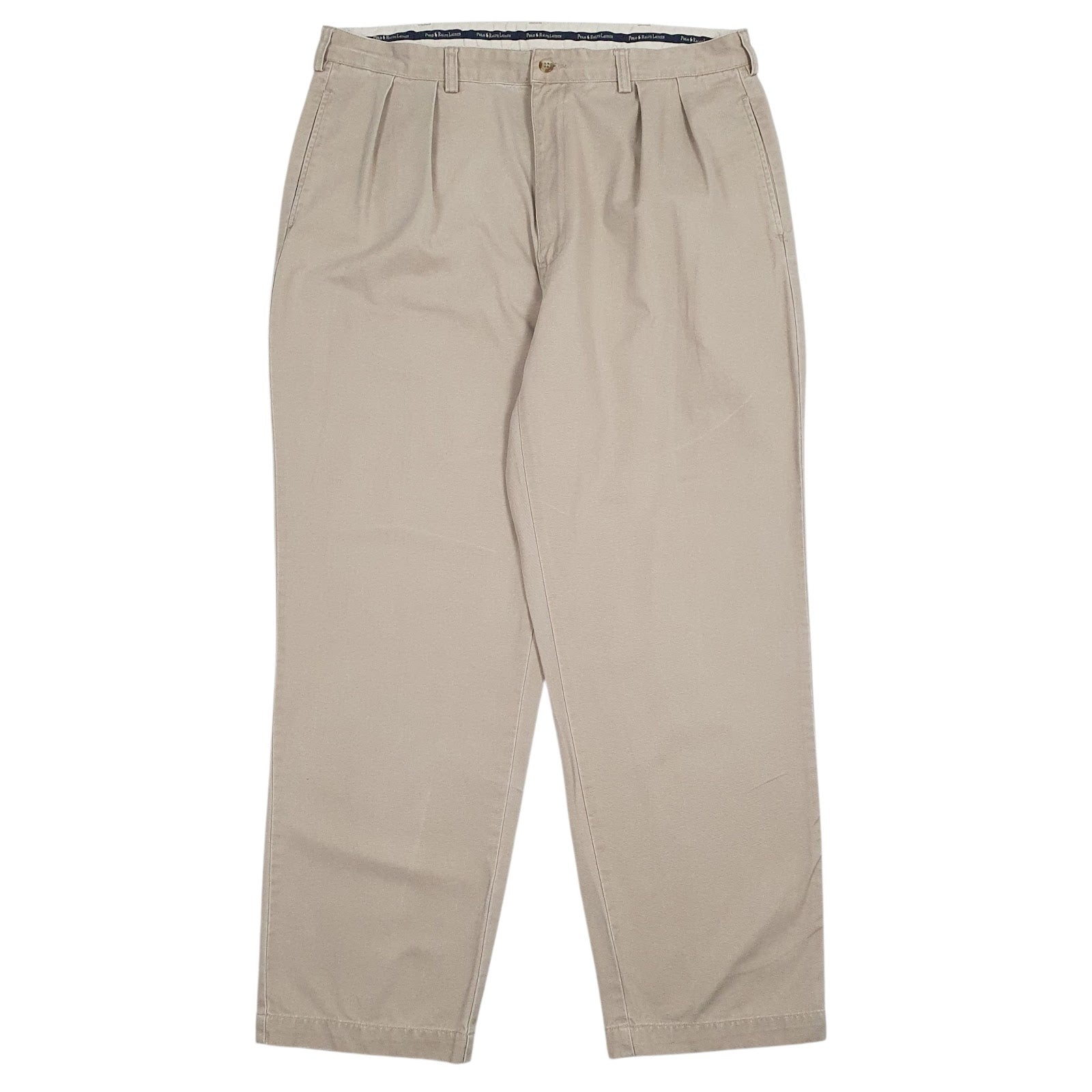 Mens Brown Polo Ralph Lauren Pleated Chino Trousers