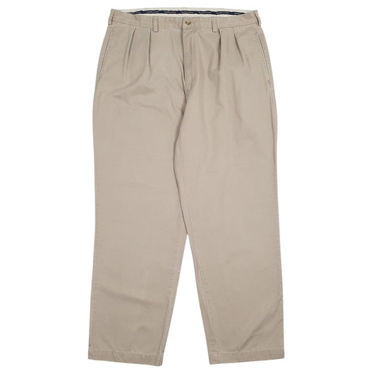 Mens Brown Polo Ralph Lauren Pleated Chino Trousers