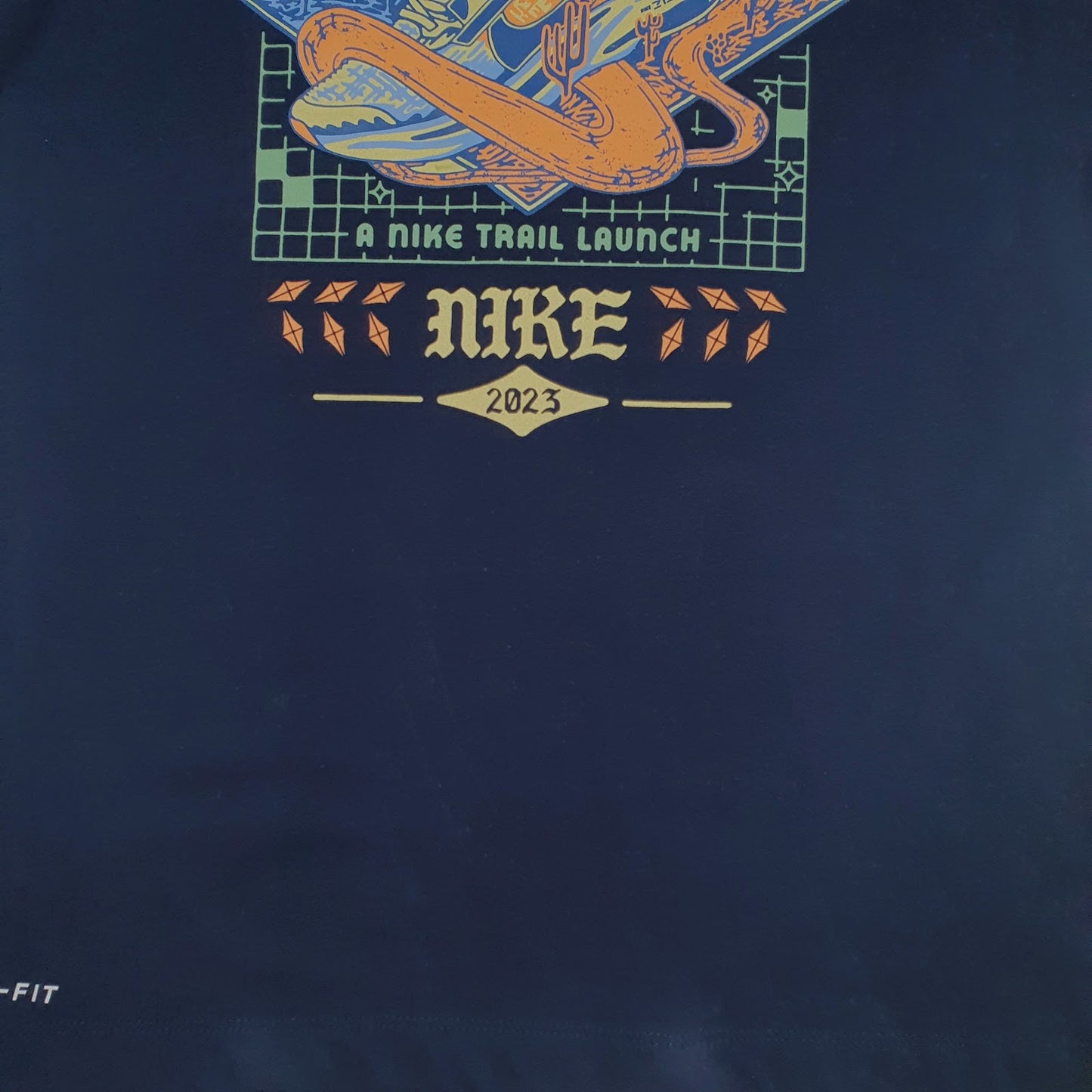 Mens Navy Nike Dri-Fit The Ultrafly Tour  T Shirt