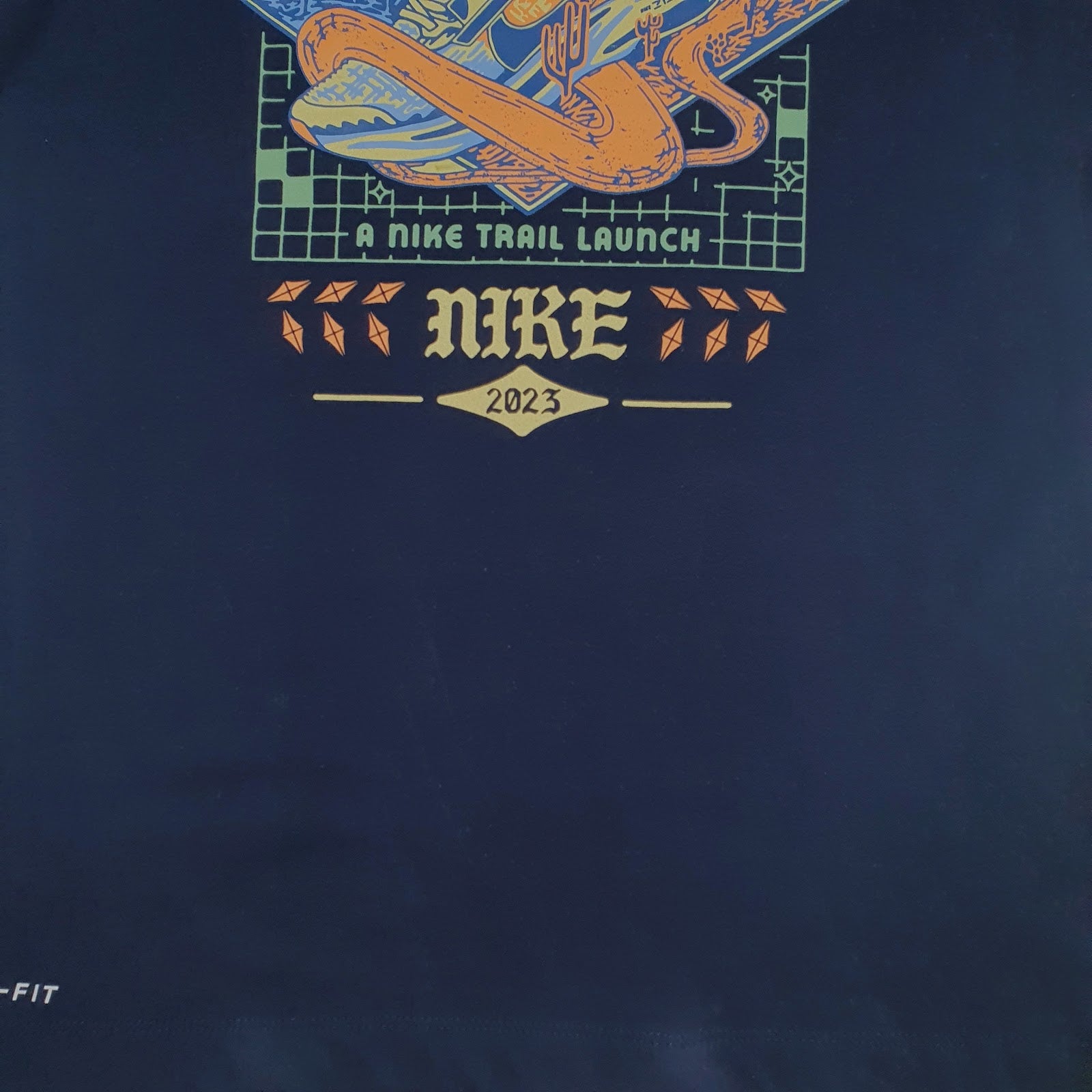 Mens Navy Nike Dri-Fit The Ultrafly Tour  T Shirt