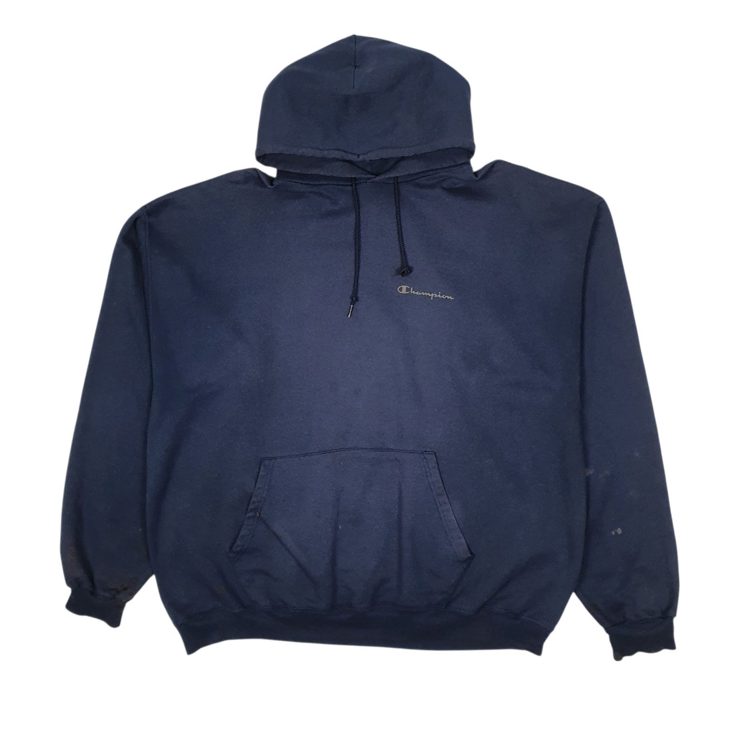 Mens Navy Champion Vintage 00s Hoodie Jumper