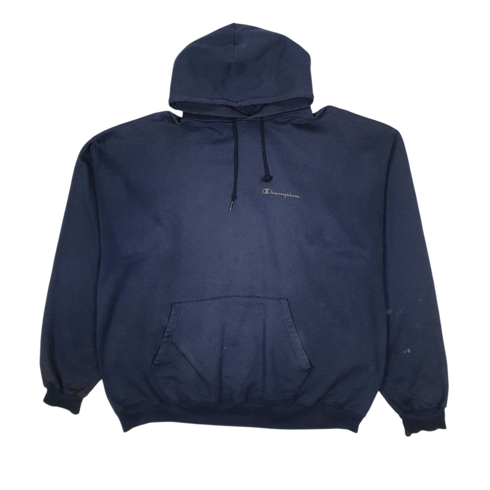 Mens Navy Champion Vintage 00s Hoodie Jumper