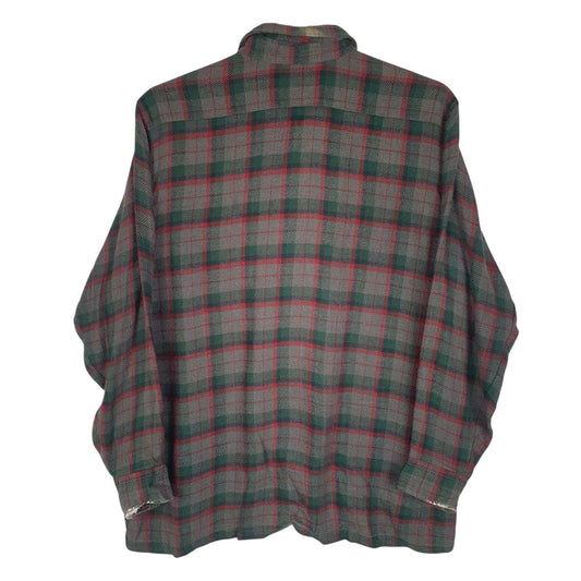 Mens Grey Gregory Vintage Flannel  Shirt