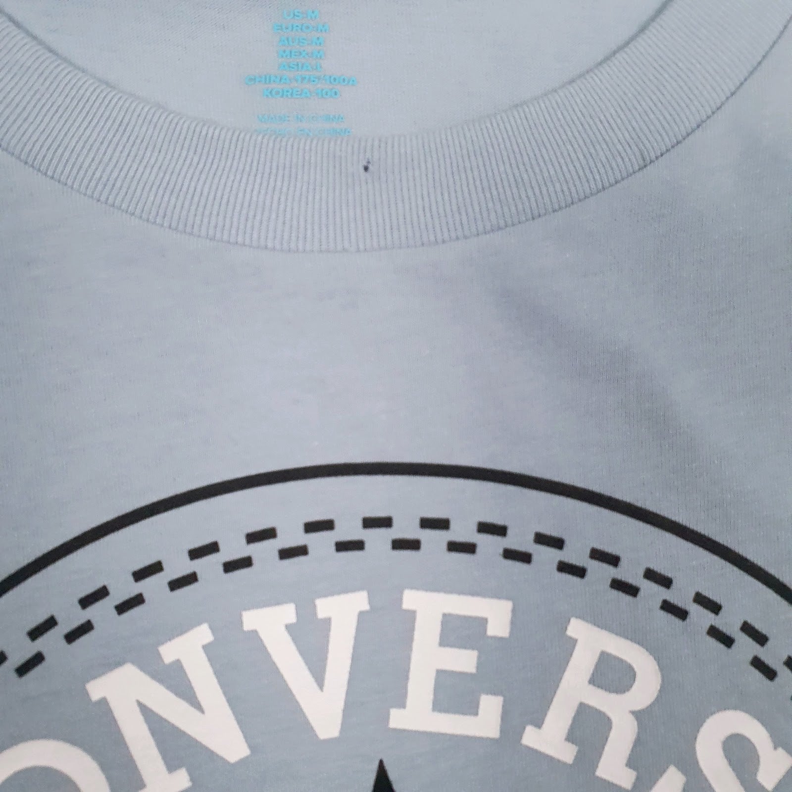 Mens Grey Converse Spellout  T Shirt