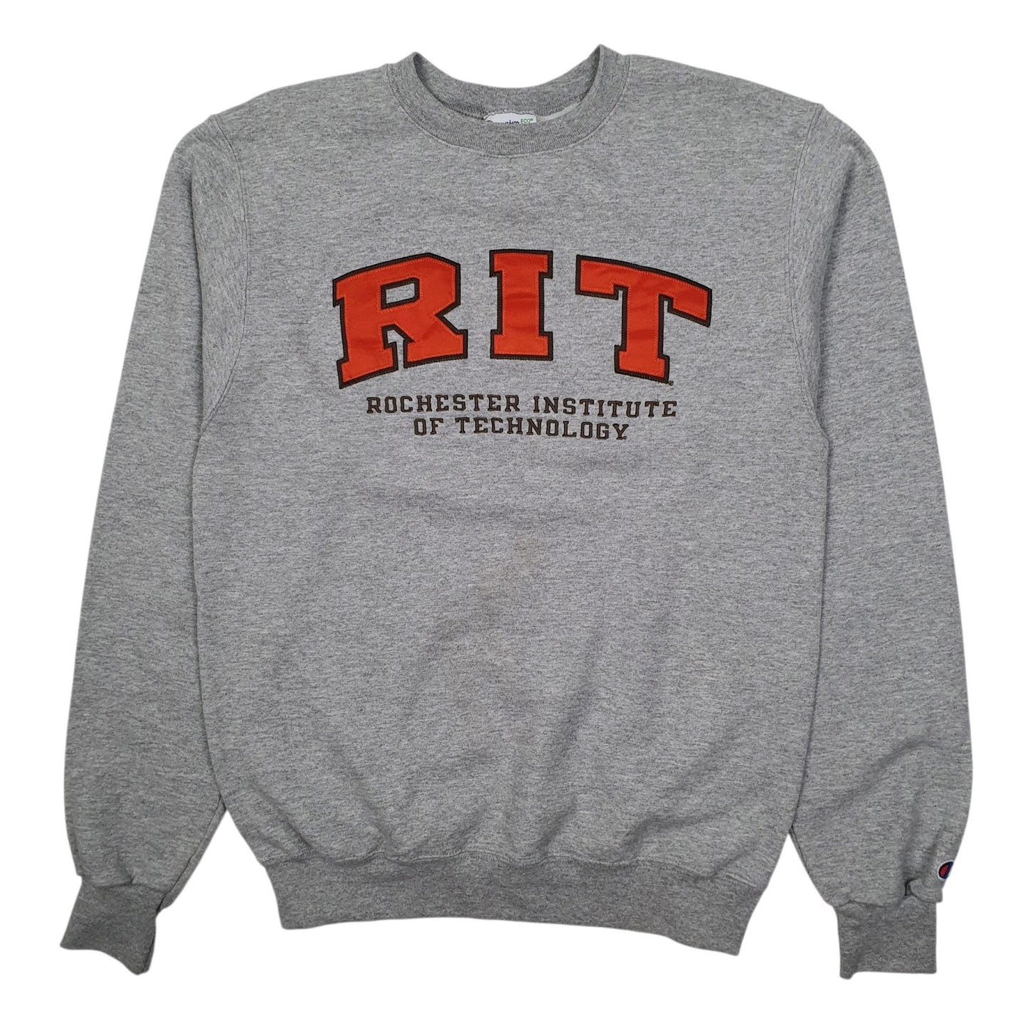 Mens Grey Champion RIT Rochester Crewneck Jumper