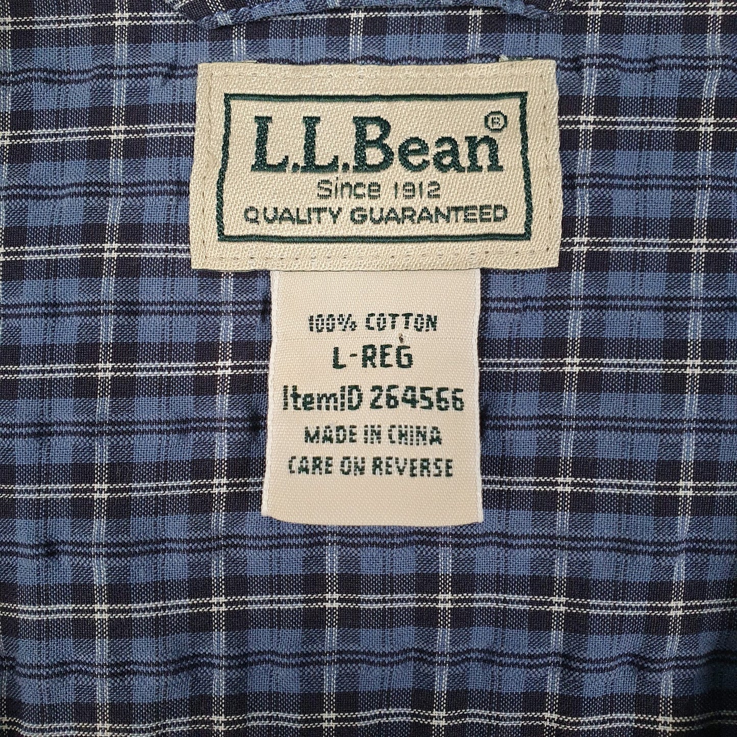 Mens Blue L.L.Bean   Shirt