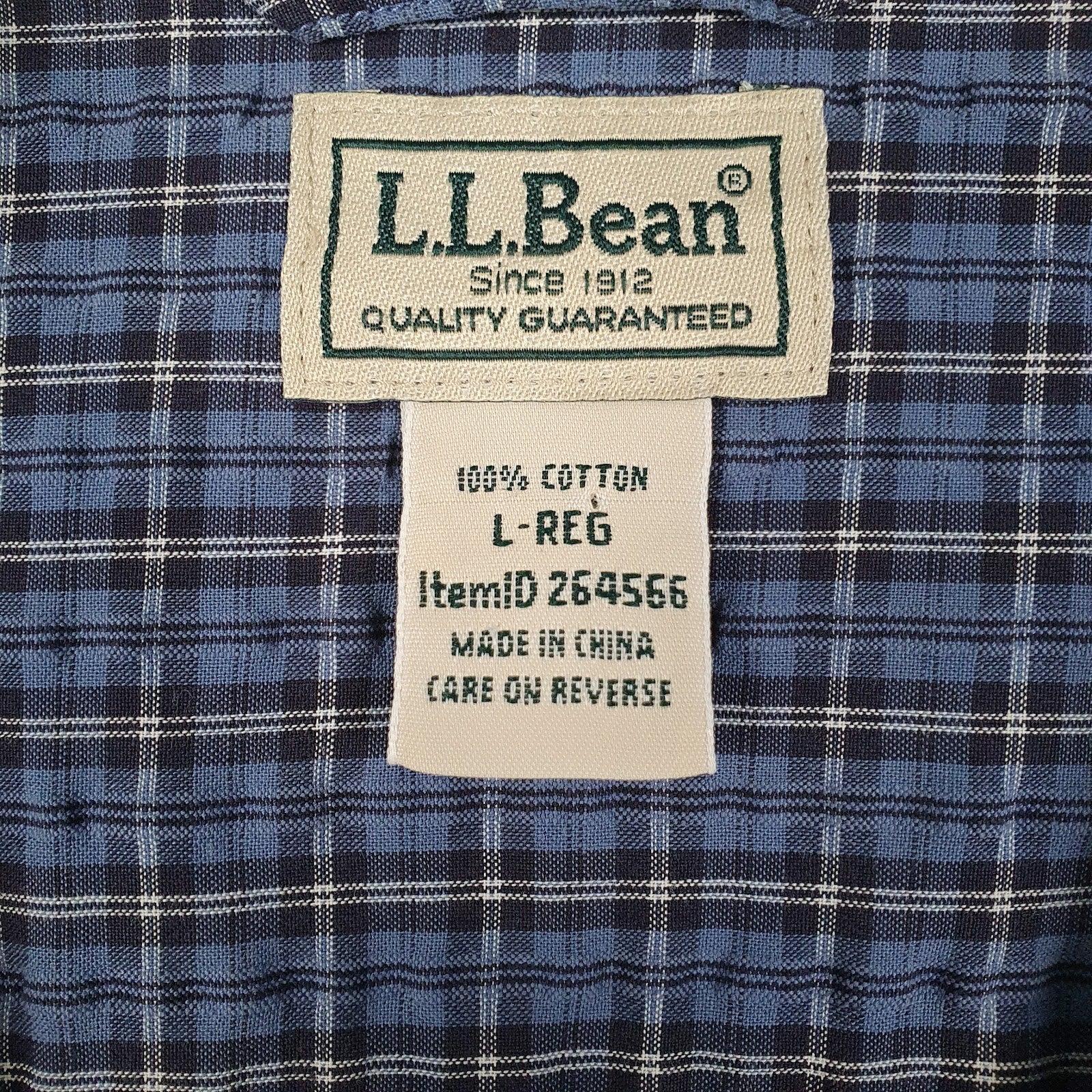 Mens Blue L.L.Bean   Shirt
