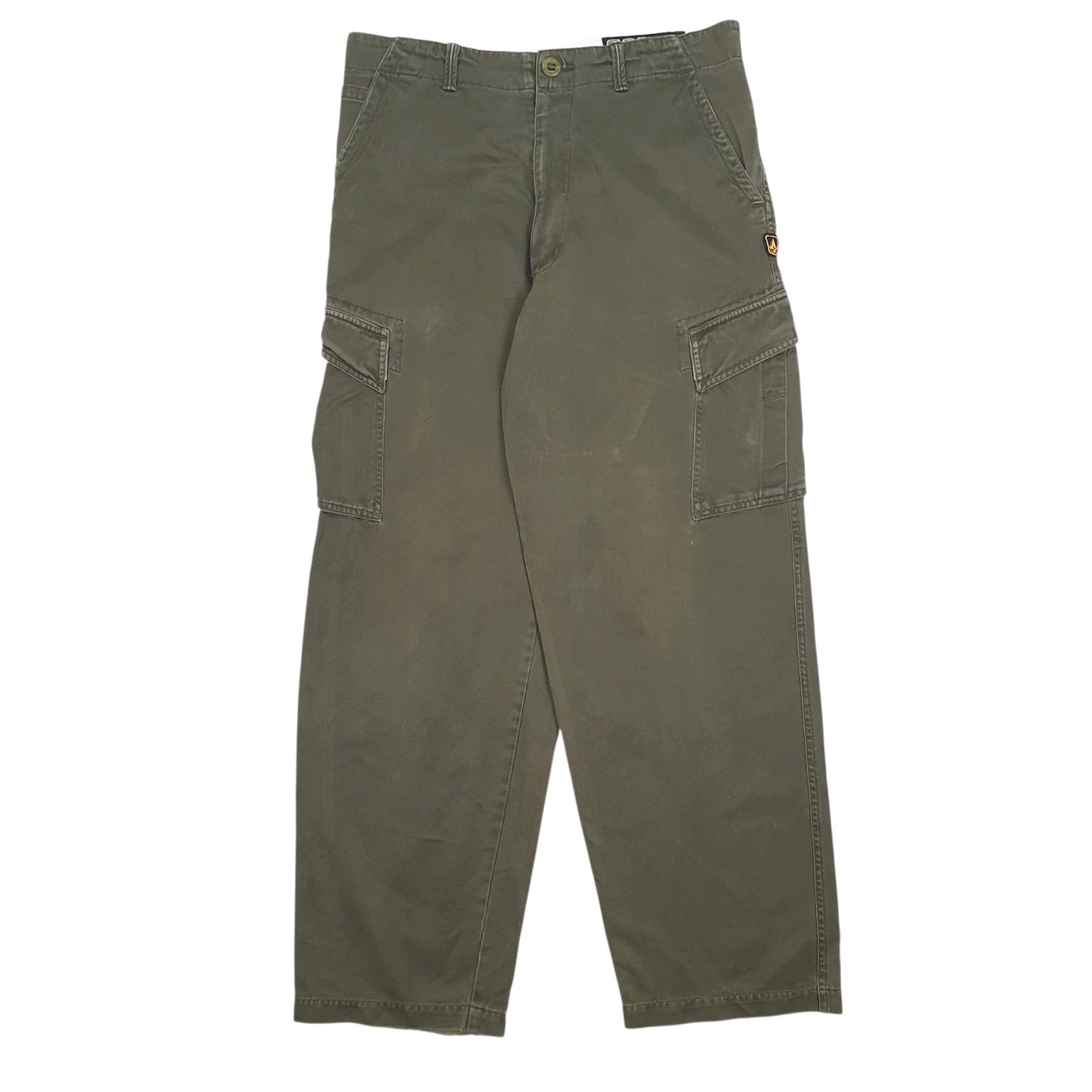 Mens Green Volcom  Cargo Trousers