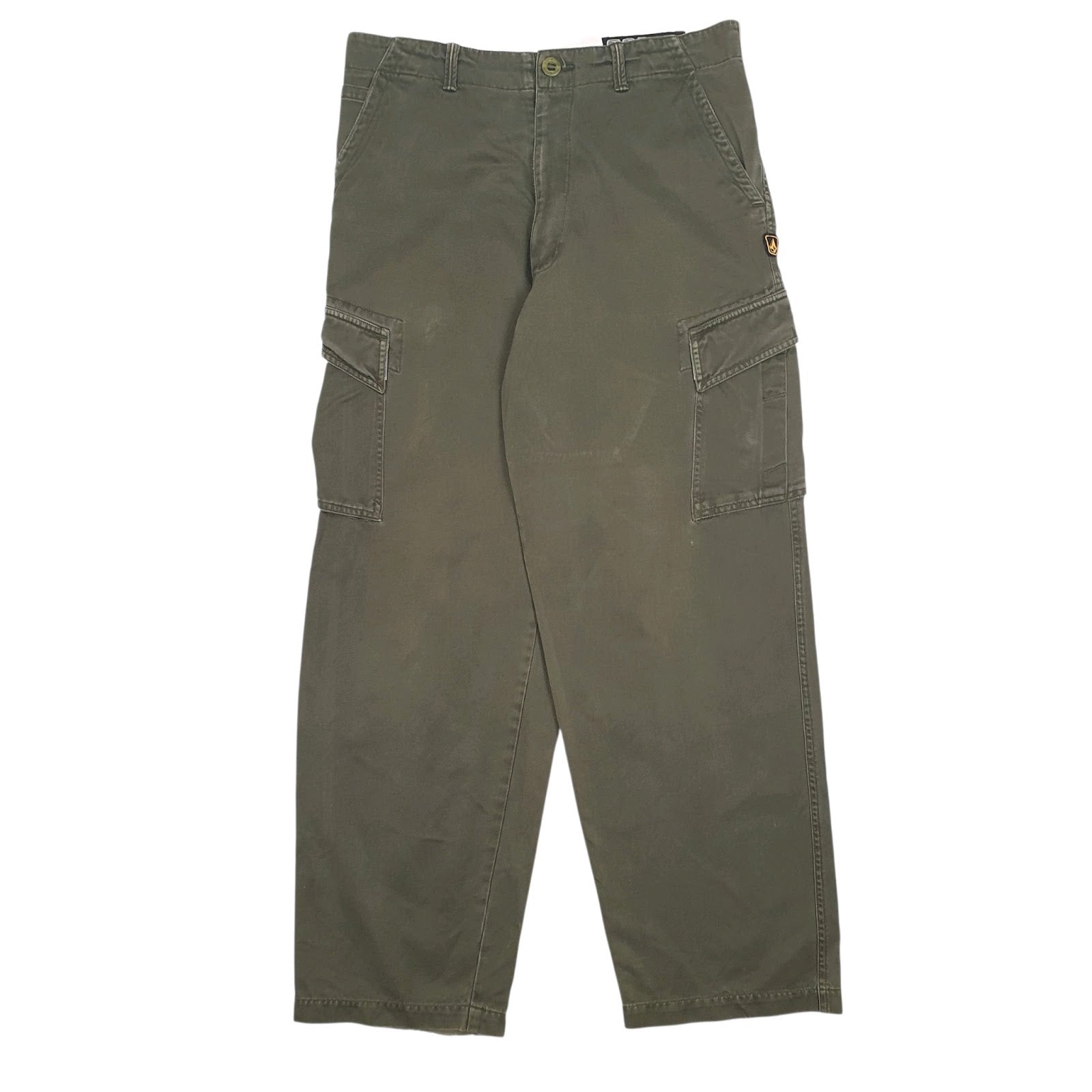 Mens Green Volcom  Cargo Trousers