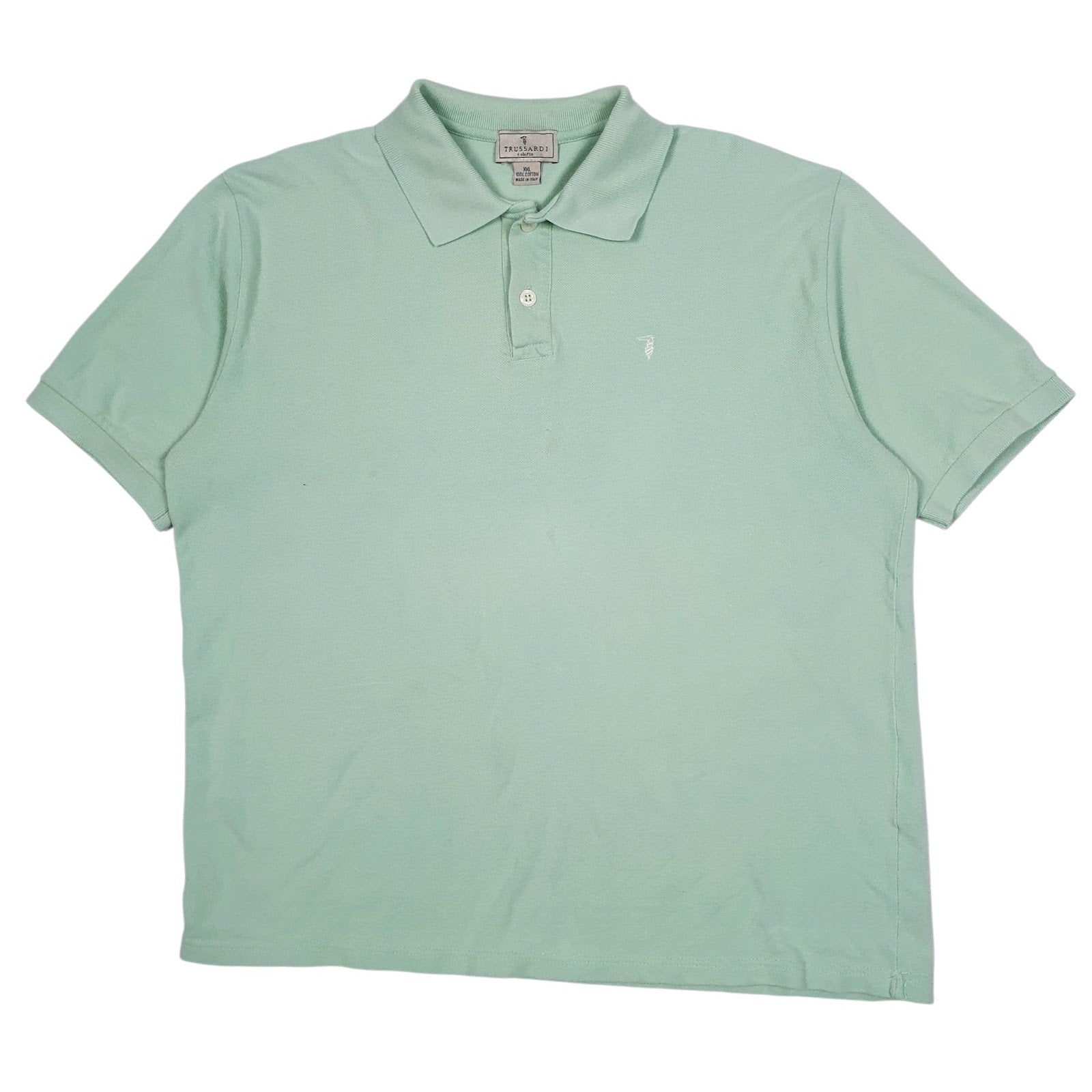 Mens Green Trussardi  Short Sleeve Polo Shirt