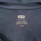 Mens Navy Levis Spellout  T Shirt