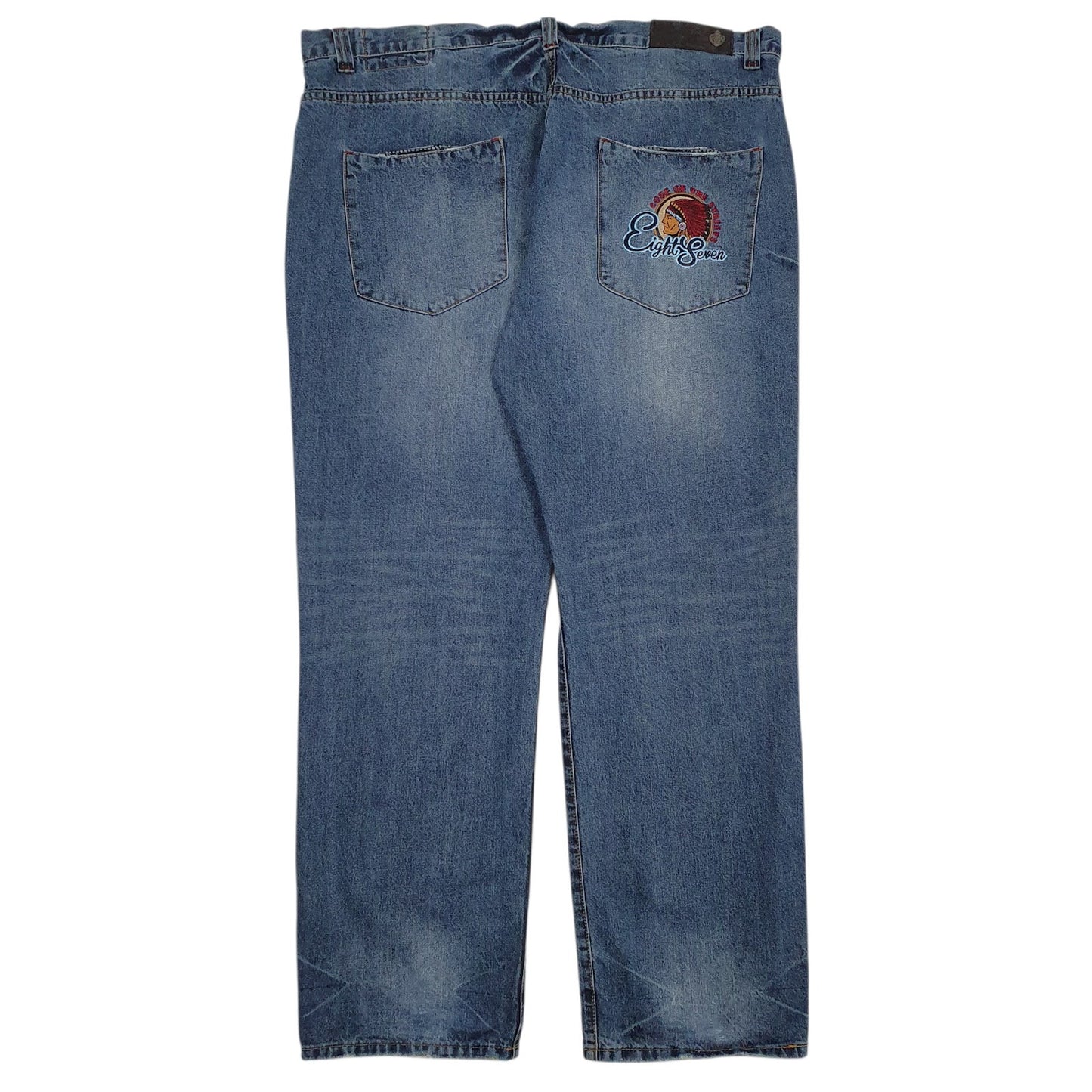 Mens Blue Eight 732 Y2K Native American  Jeans