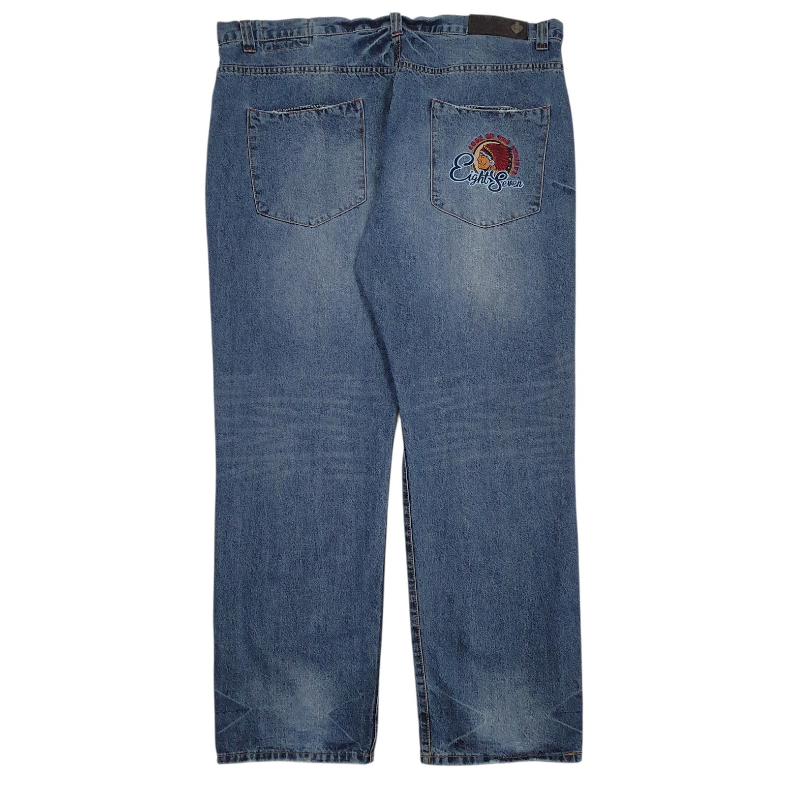 Mens Blue Eight 732 Y2K Native American  Jeans