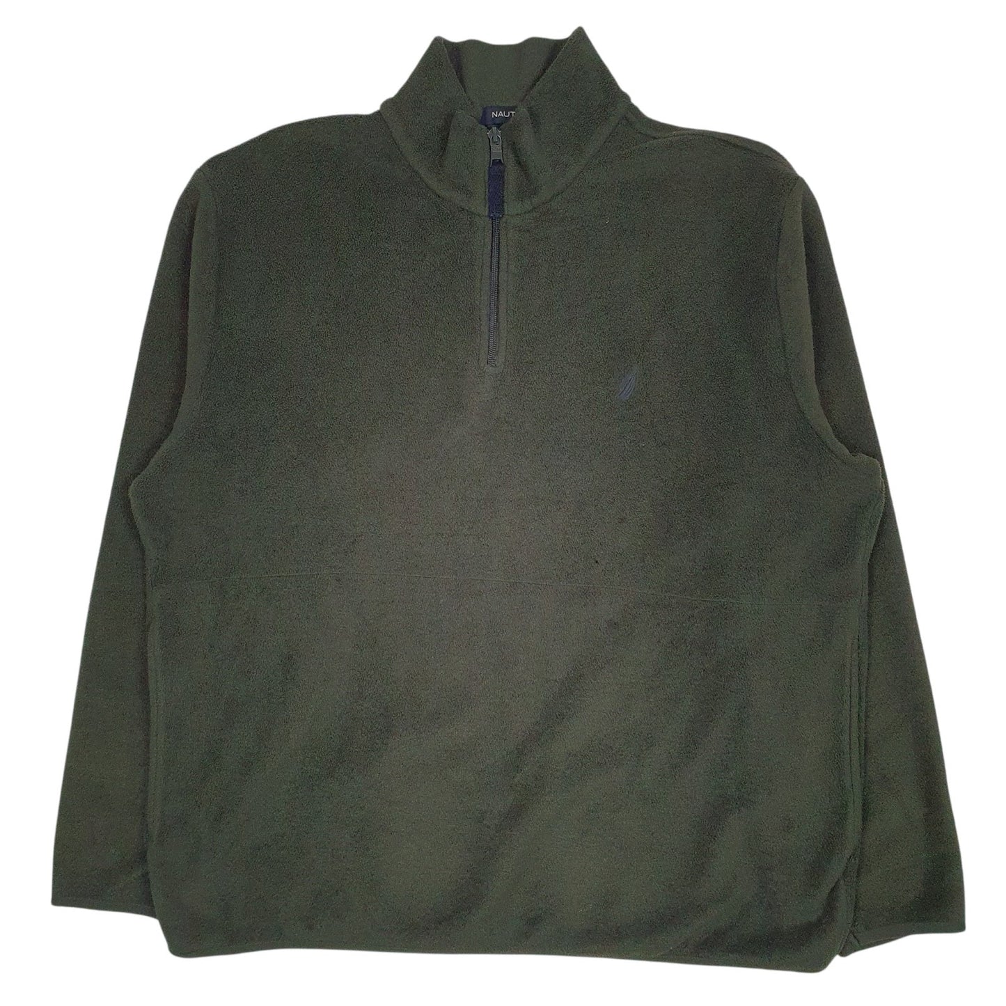 Mens Green Nautica  Quarter Zip Jumper