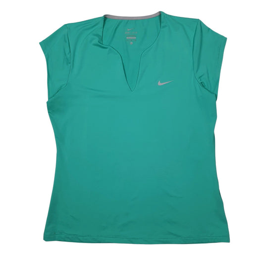 Womens Green Nike Dri Fit Short Sleeve T Shirt