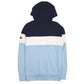 Mens Blue Ellesse Hooded Spellout Quarter Zip Jumper